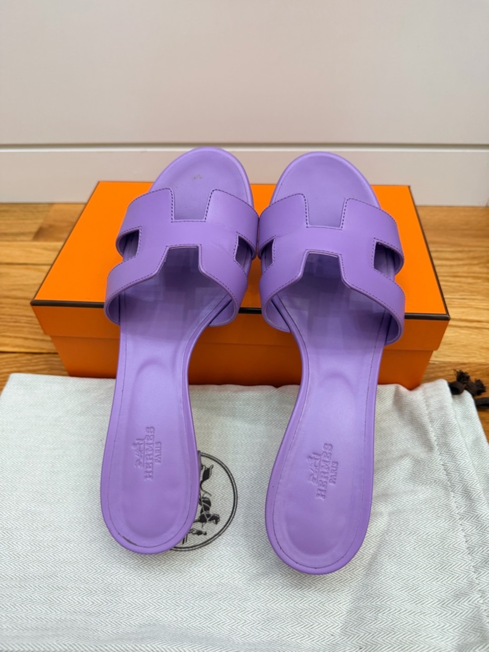 Hermes Oasis Sandals violet parme